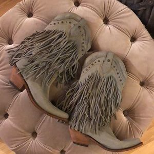 Amazing liberty black fringe Vegas boot